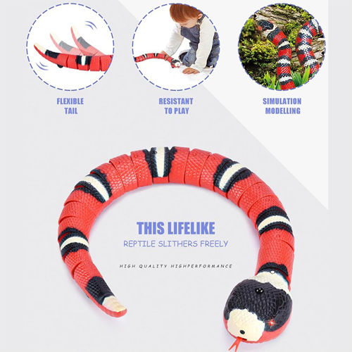 Smart Sensing Snake Electron Interactive Cat Toys-gladdween