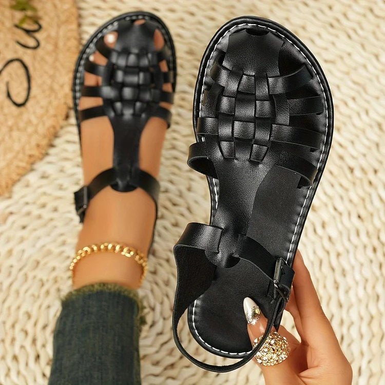 Ankle Buckle Strap Sandals for Women
