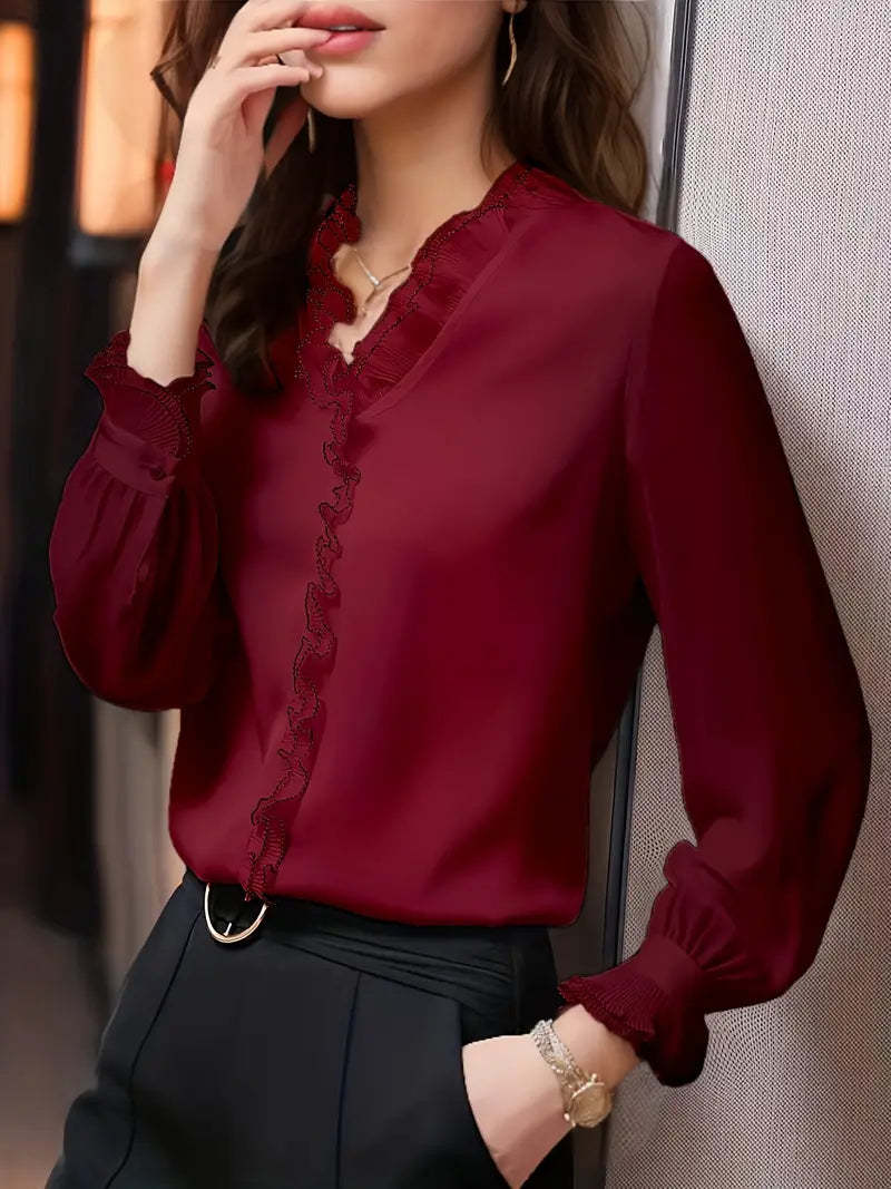 Long-sleeved Blouse, Elegant Casual Women's