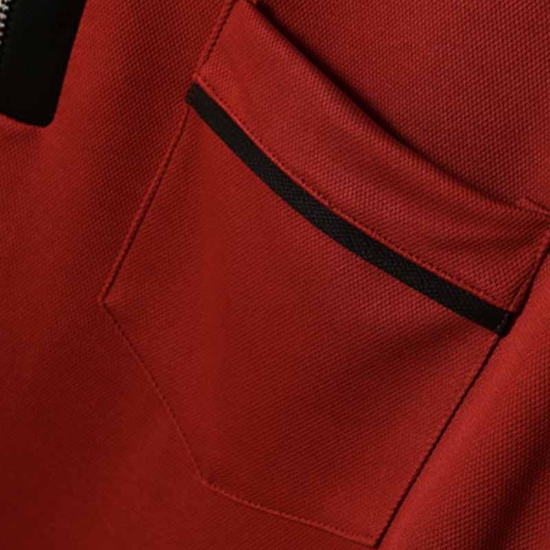 Men's Color Block Pocket Long Sleeve Shirt