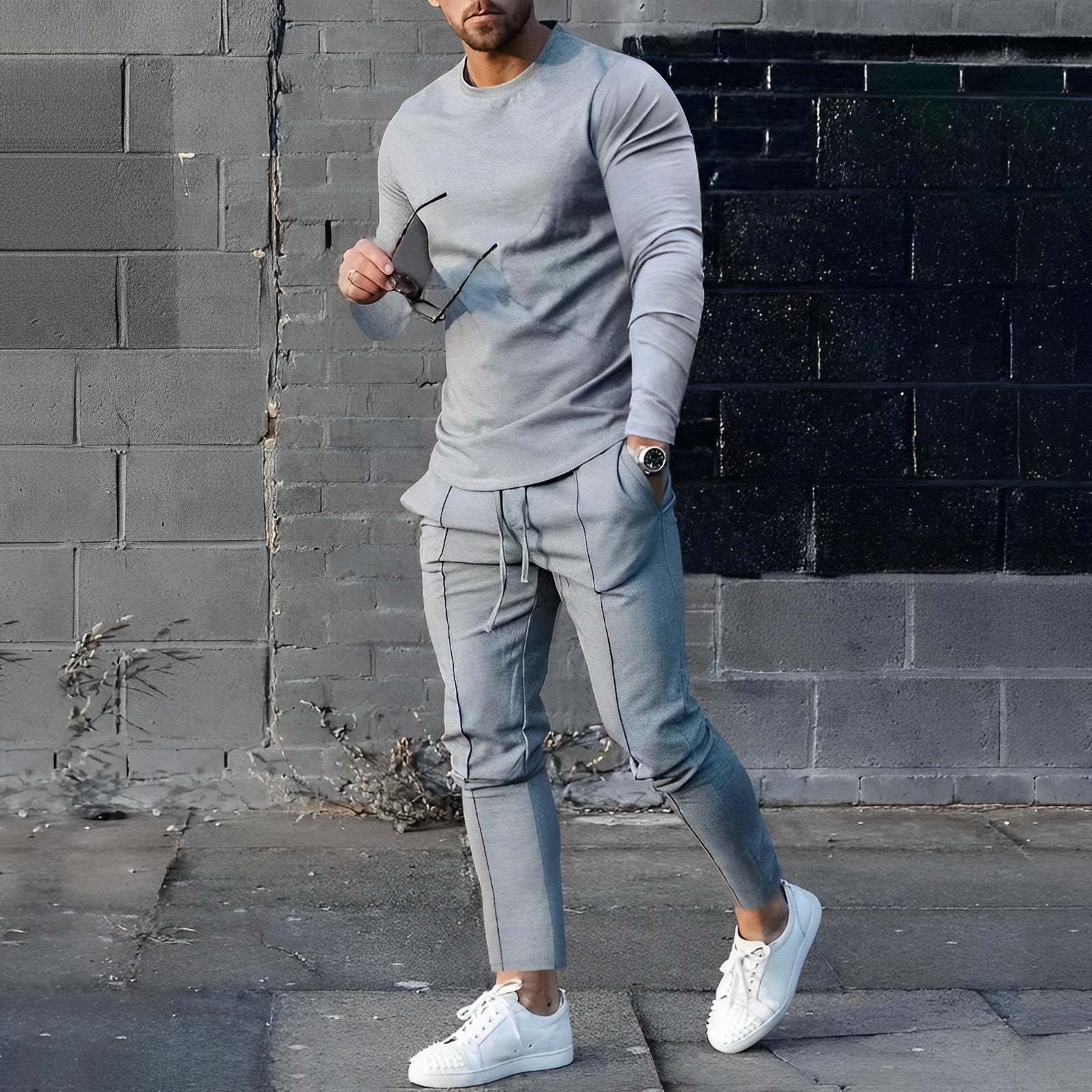 Loose Shirt Pants Men's Tracksuit