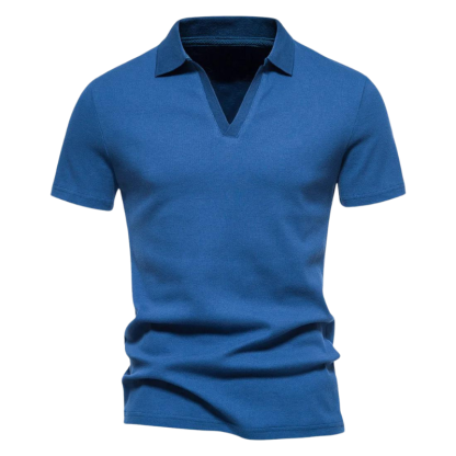 Classic Men's V-Neck Cotton Shirt
