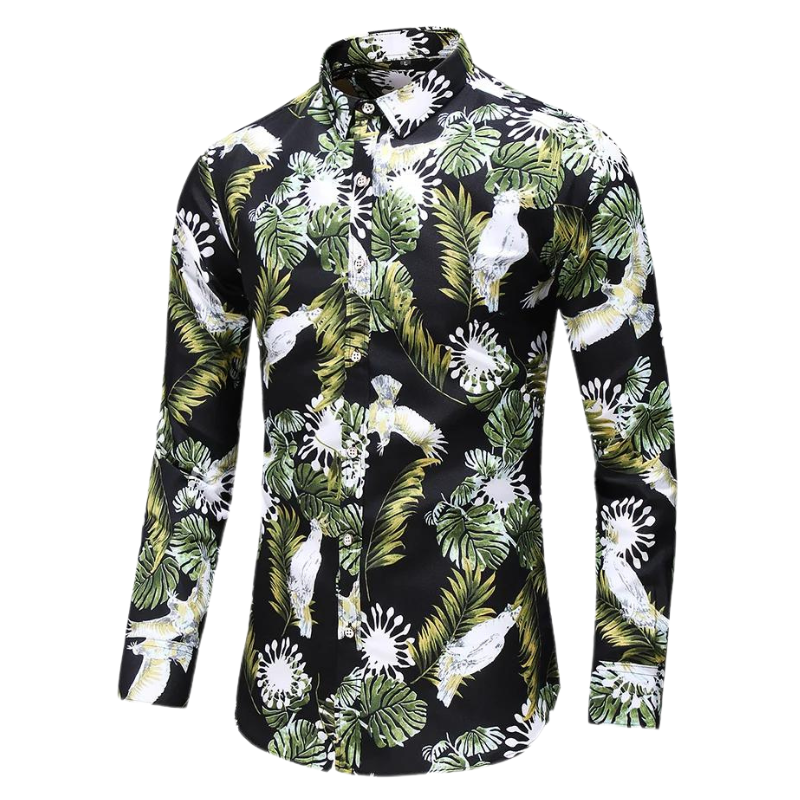 Autumn Floral Long-Sleeved Shirt