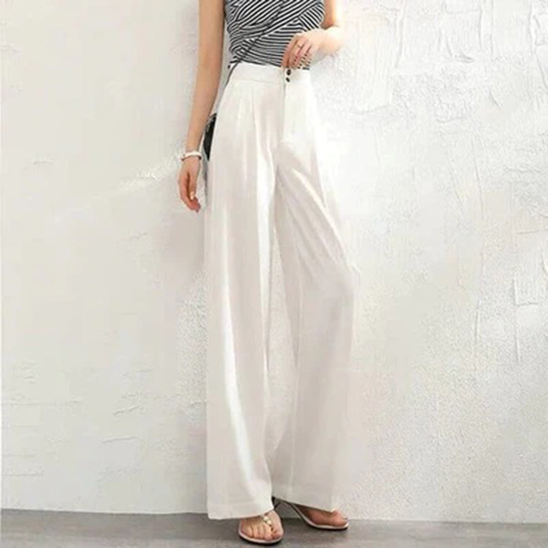 Jenna - Straight trousers - Chic - High Quality Cotton - For Formal Occasions