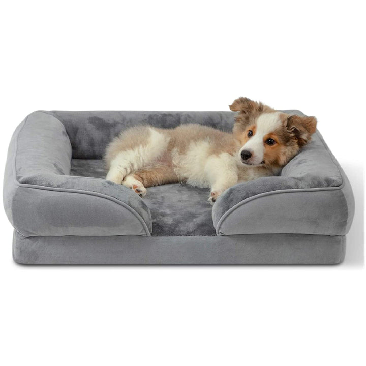 Big Waterproof Dog Bed Large, Foam Sofa with Removable Waterproof Lining and Nonskid Bottom Couch