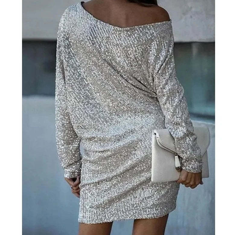 Isla - Contrast Sequin Dress