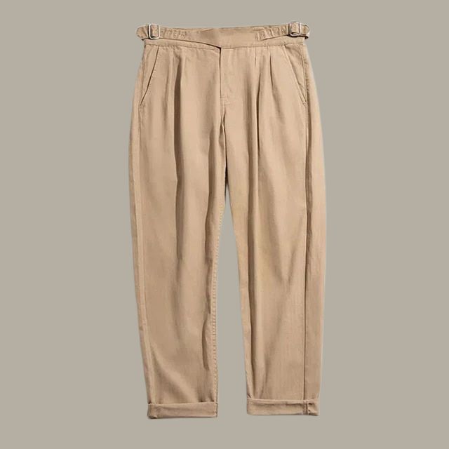 Harrison - Gurkha trousers with pleated front