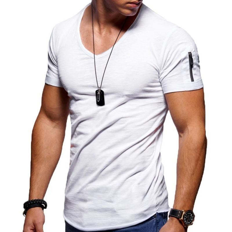 Men's Cotton V-neck Bottoming Shirt