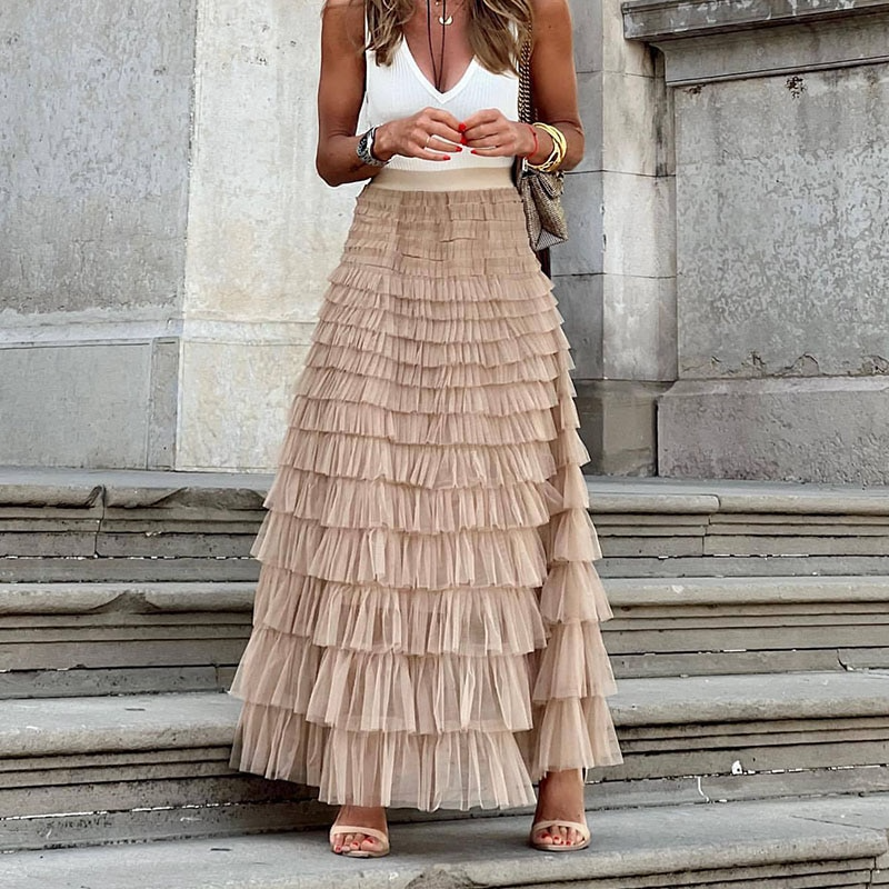 Bryony - Elegant Pleated Skirt - Chic - Polyester - Formal Occasions