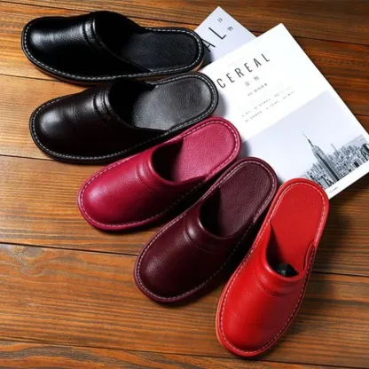 Leather Flat Men Slippers Light Odorless Leisure Shoes
