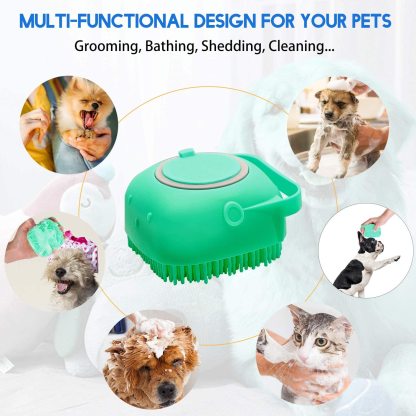 Pet Shampoo Grooming Brush