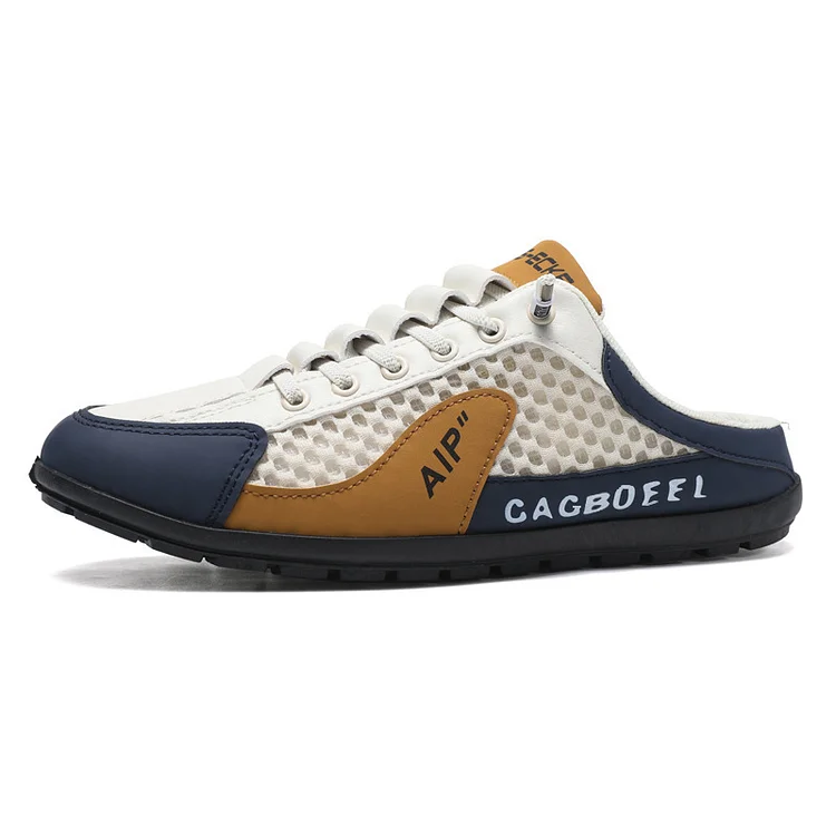 Men's Casual Slip-On Sneakers with Open-Heel Design