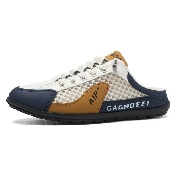 Men's Casual Slip-On Sneakers with Open-Heel Design