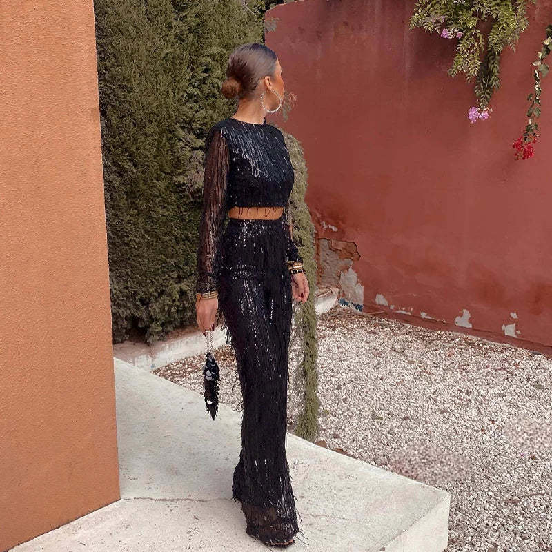 Jasmine - Pants with Crop Top Set