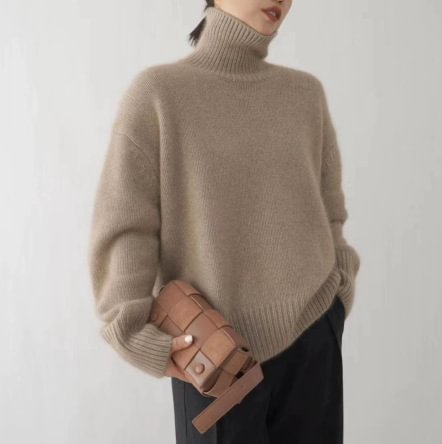 Cashmere Turtleneck Women's Sweater