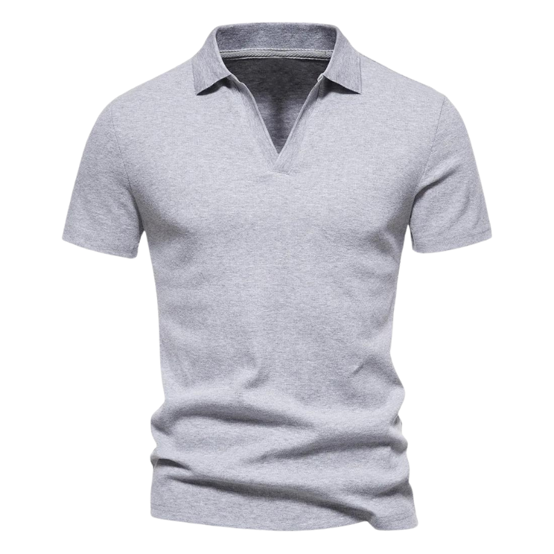 Classic Men's V-Neck Cotton Shirt