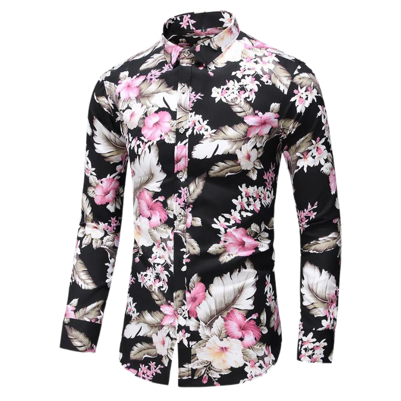 Autumn Floral Long-Sleeved Shirt