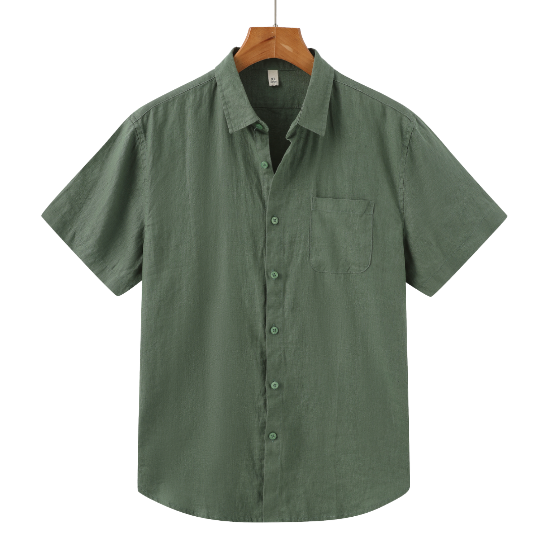 Men's Summer Linen Short Sleeved Shirt