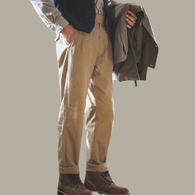 Harrison - Gurkha trousers with pleated front