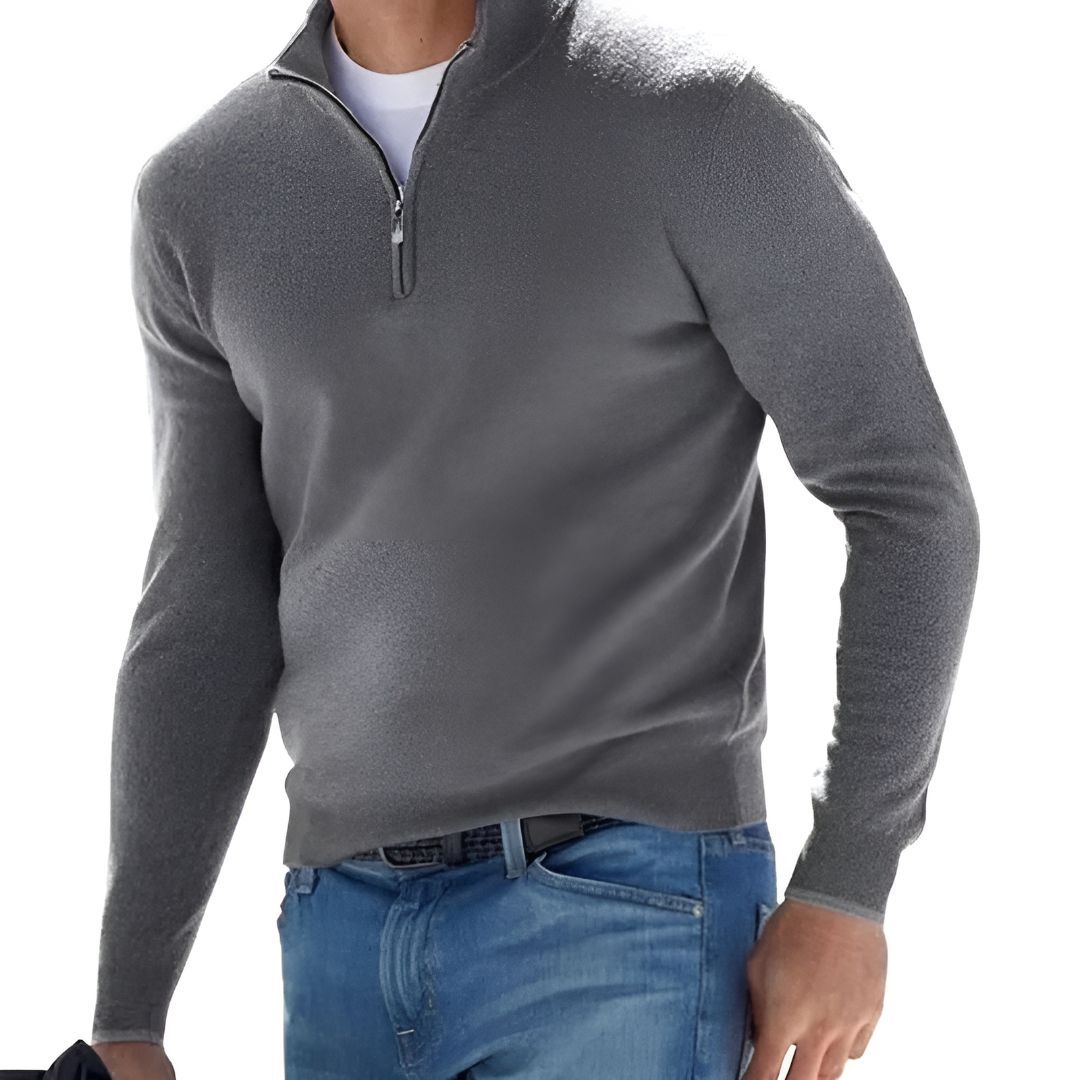 Mens Casual zip sweater