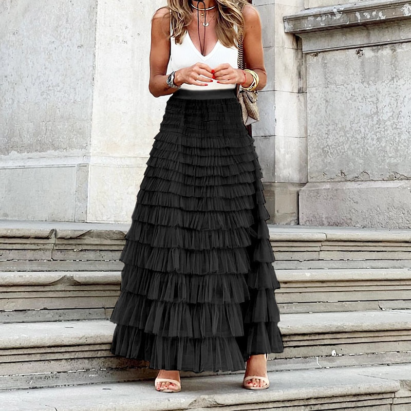 Bryony - Elegant Pleated Skirt - Chic - Polyester - Formal Occasions