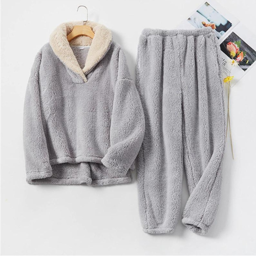 Fluffy Night Fleece - Pajama Set for Women