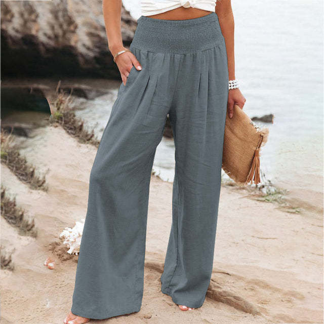 Arianwen - Wide Leg Pants - Casual - Cotton - Ideal for Summer