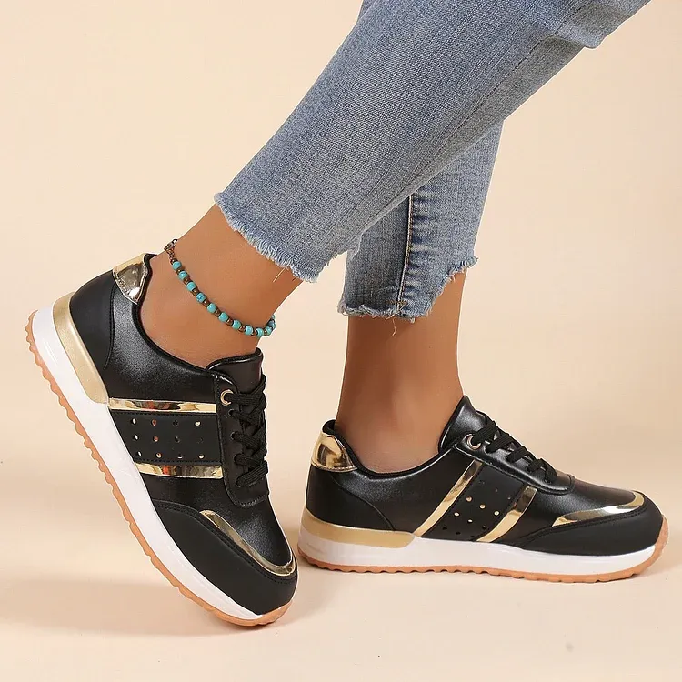 Orthopedic Women Shoes Leather Breathable Comfy Summer Platform Sneakers