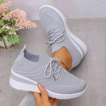Women's Platform Sneakers Knit Slip-On