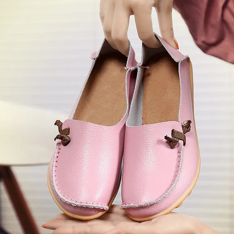 Flat Bottom Ladies Casual Mom Shoes Soft Loafers