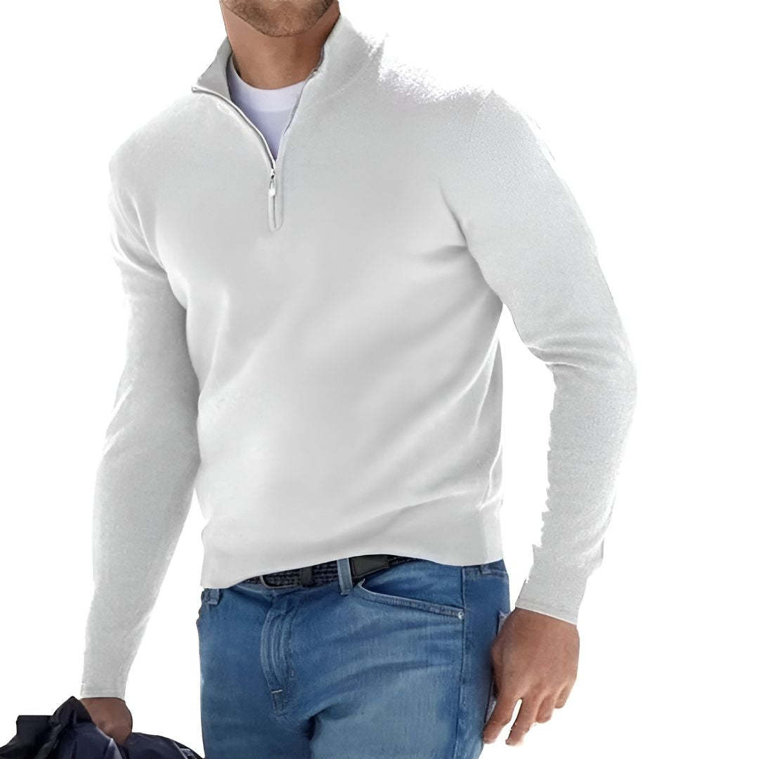 Mens Casual zip sweater