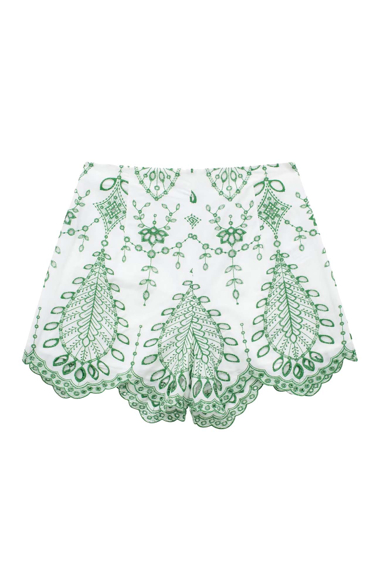 Elle - hollow embroidery v neck twisted shorts set