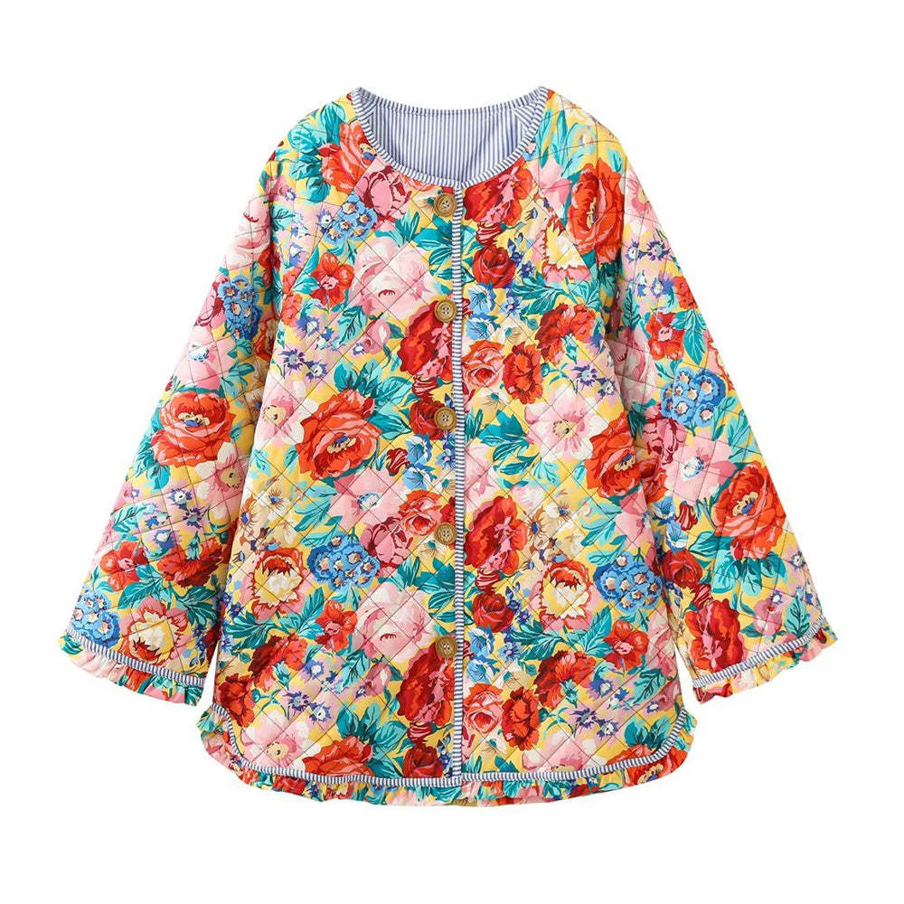 Bell Sleeves Colorful Cotton-Padded Jacket