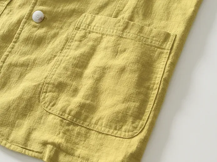 Linen Solid Color Single Layer Suit Top