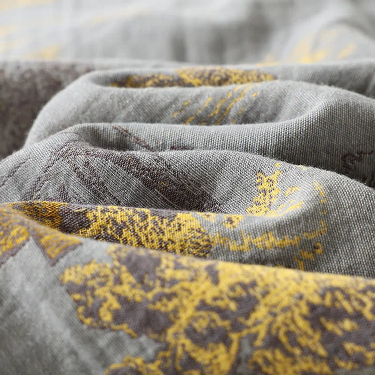 Neutral Landscape Kimono Cotton Pajama Set