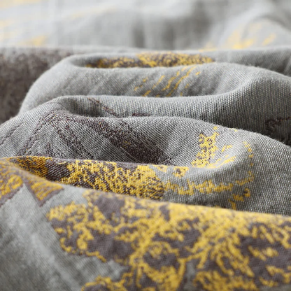 Neutral Landscape Kimono Cotton Pajama Set