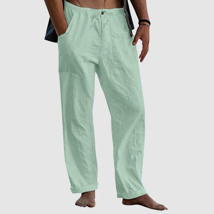 Filip - Linen beach trousers for men, loose fit