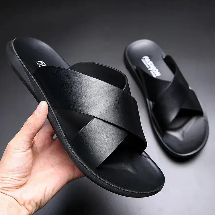Comfortable Anti-Slip Leather Sandals | Breathable All-Season Footwear for Men