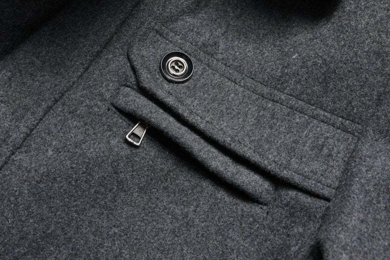 Autumn and Winter Double Collar Wool Overcoat