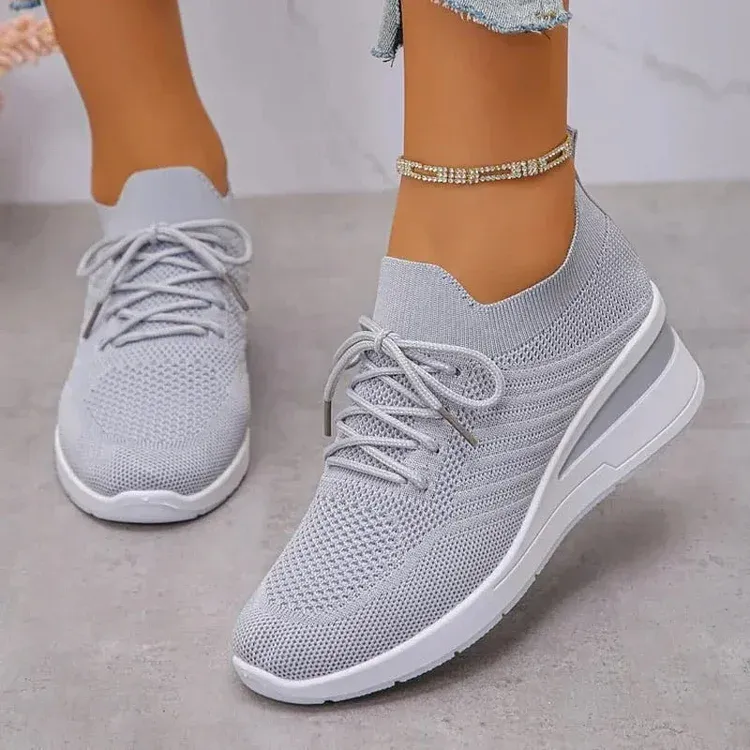 Women's Platform Sneakers Knit Slip-On