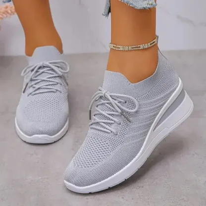 Women's Platform Sneakers Knit Slip-On