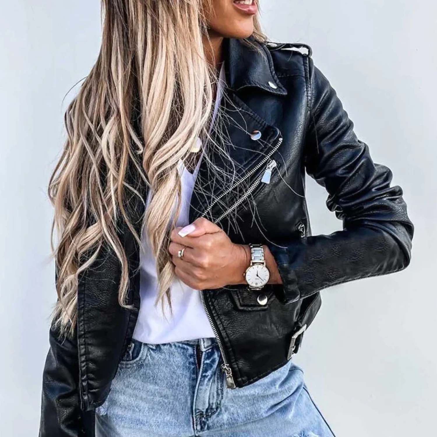Jillian - Stylish Biker Jacket for Women