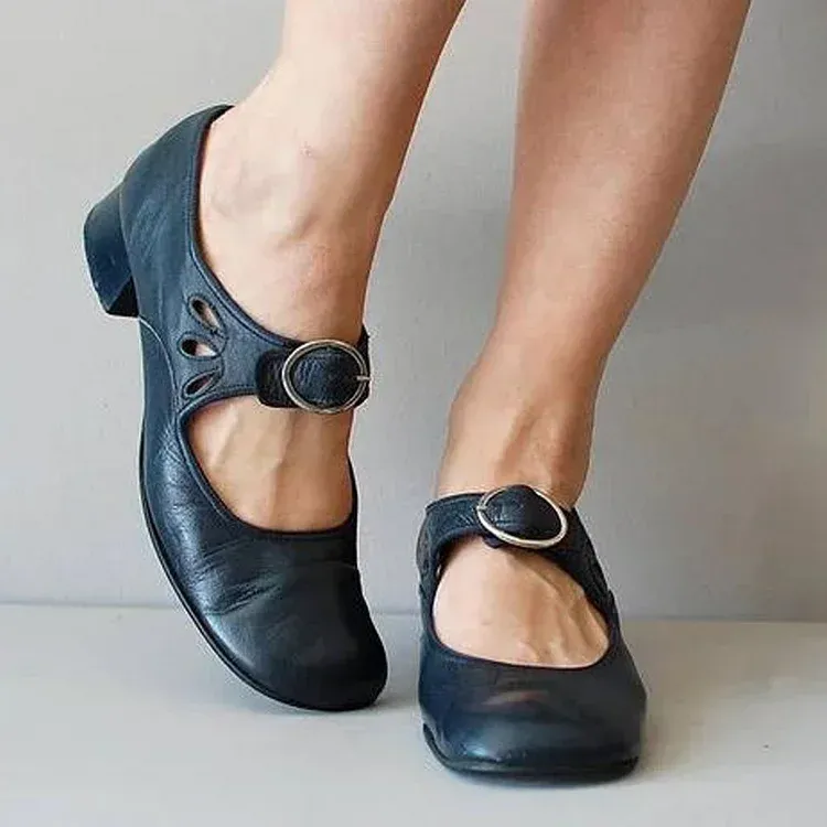 Mary Janes Summer Low Heel Vintage Women Shoes