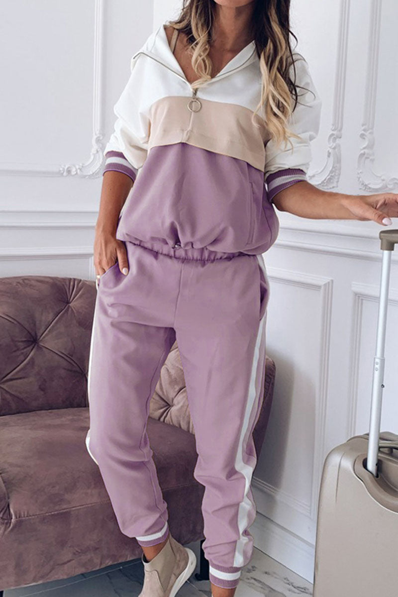 Daphne - women's sports suit long-sleeved top and casual pants set