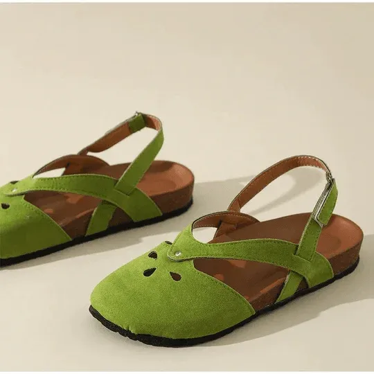 Simple Retro Suede Leather Sandals