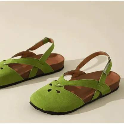 Simple Retro Suede Leather Sandals