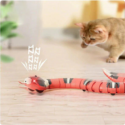 Smart Sensing Snake Electron Interactive Cat Toys-gladdween