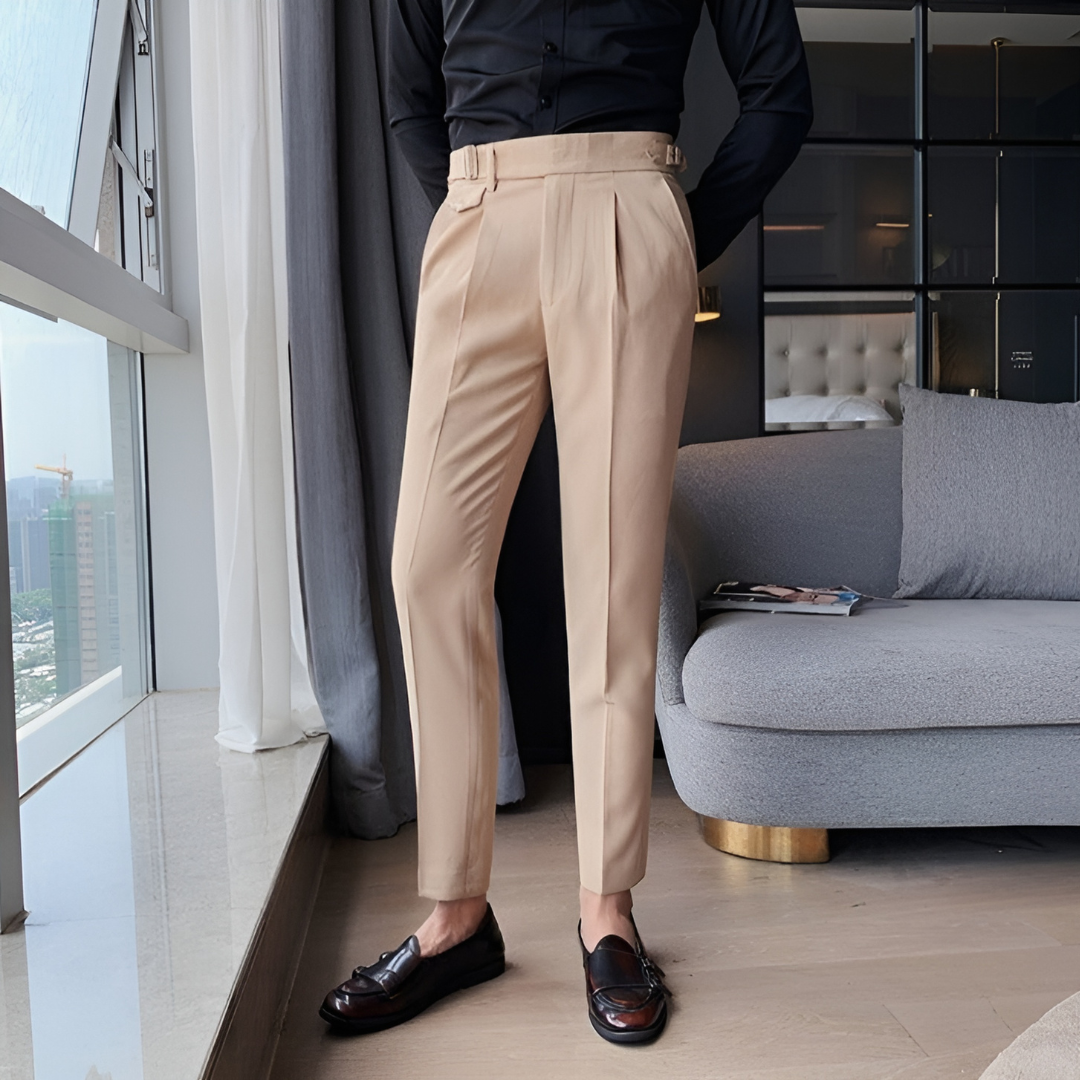 ELASTIC CASUAL COTTON MEN'S PANTS
