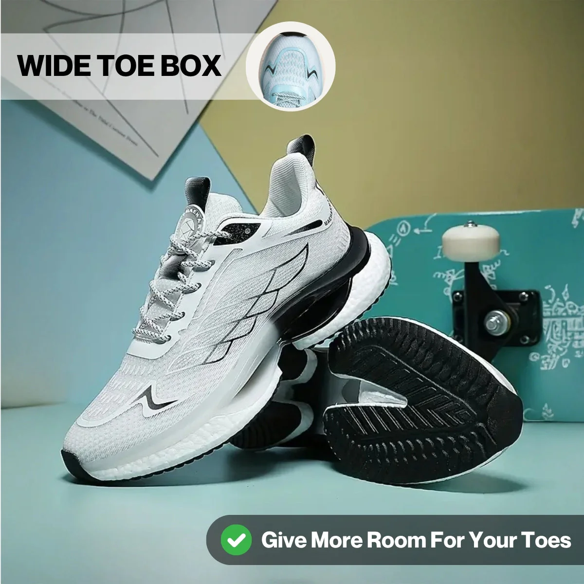 Men's Mesh Running Shoes Breathable Lightweight Athletic Sports Walking Sneakers