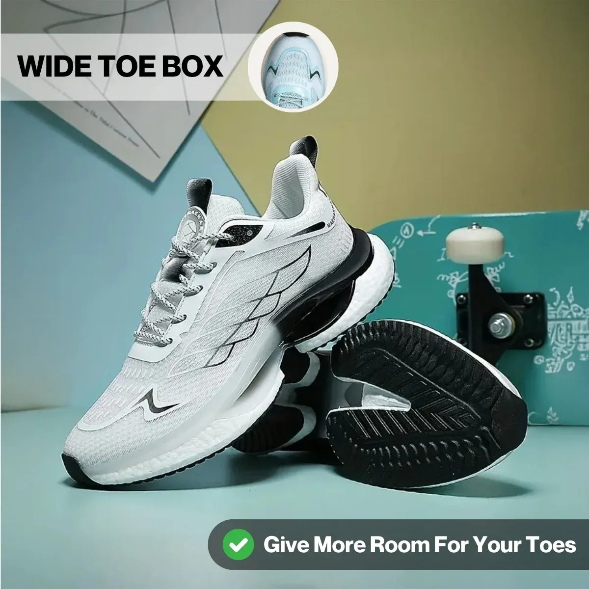 Men's Mesh Running Shoes Breathable Lightweight Athletic Sports Walking Sneakers